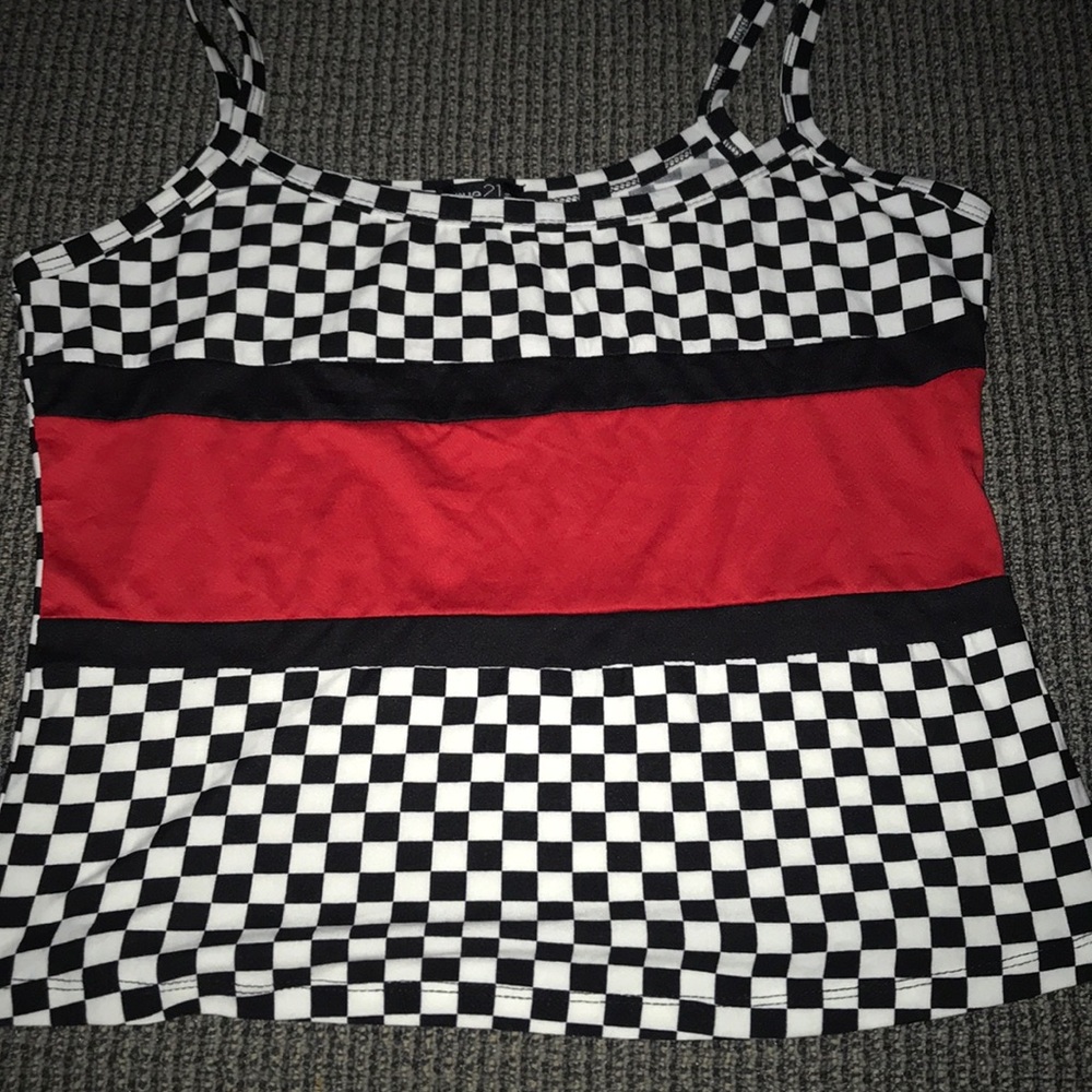 -checkerboard with red strip across the middle